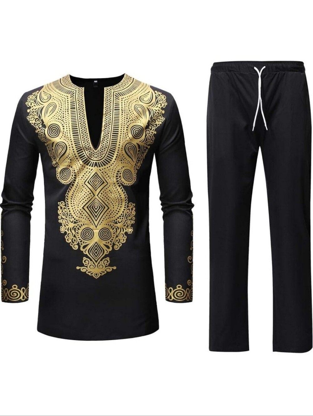 African Dashiki Print Two Piece Outfit